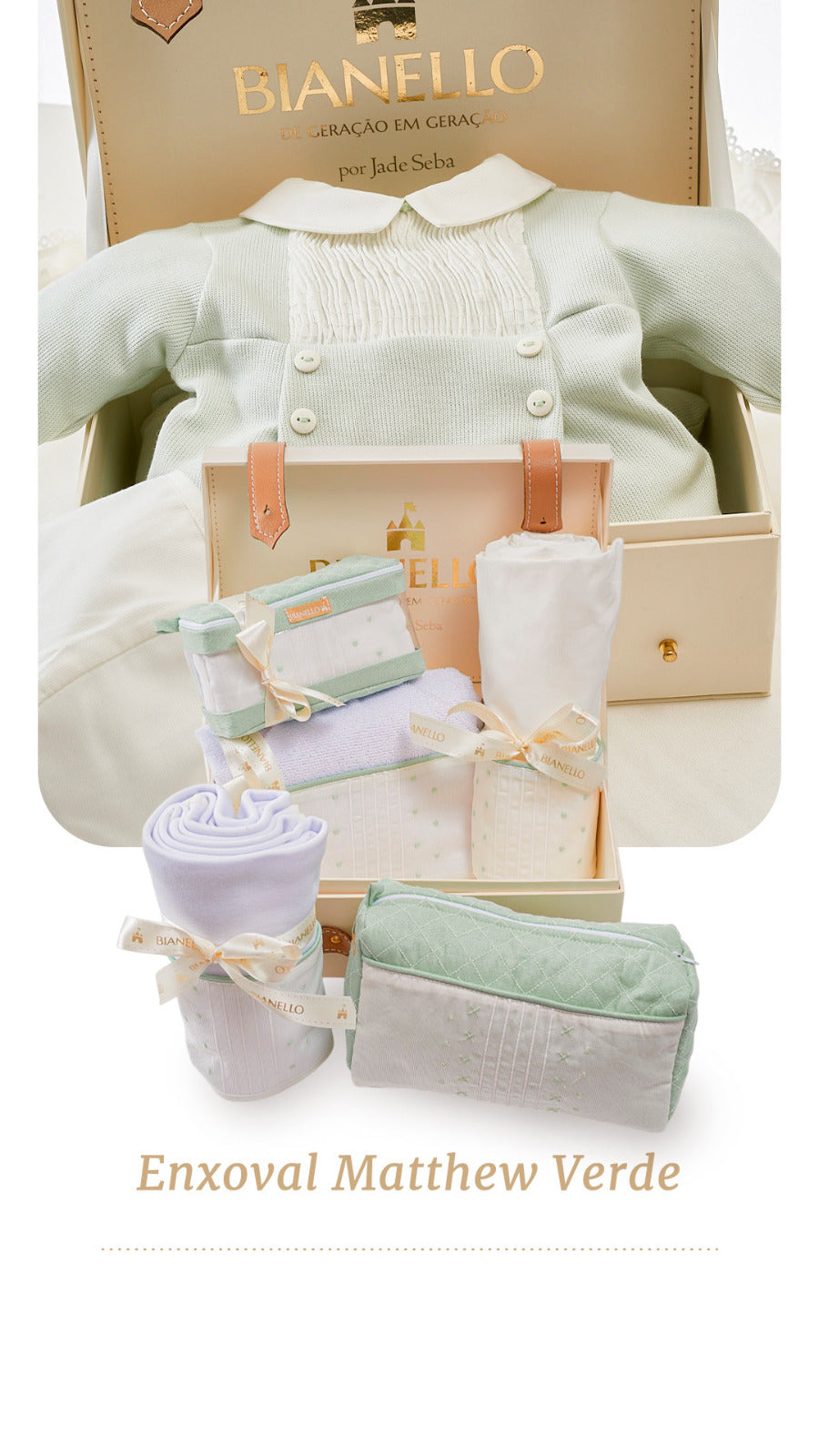 Kit bebê com peças em linho e viscose: manta, frasqueira, necessaire, toalha capuz, lençol e fronha 400 fios. Inclui fralda e toalhinha. Presente sofisticado.