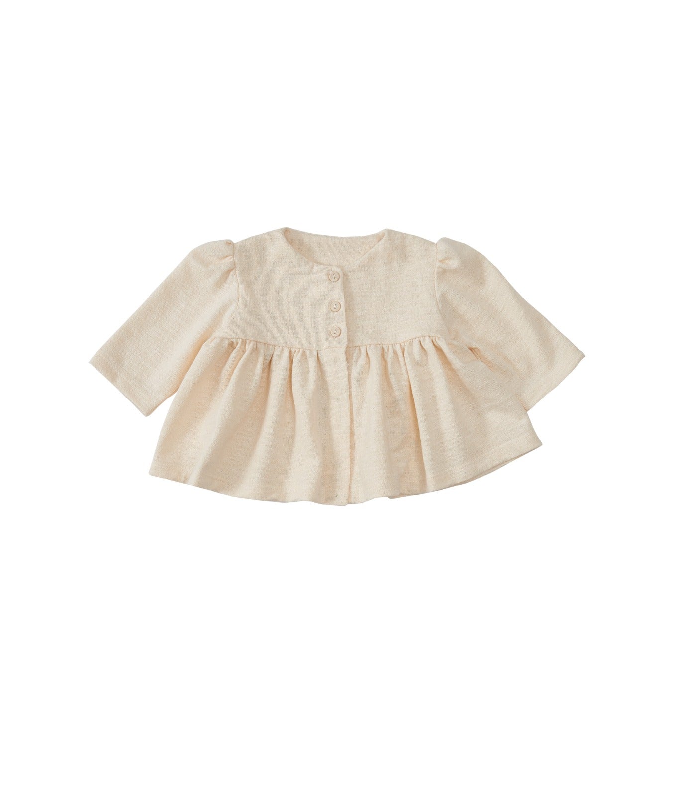 Blusa Camila infantil em malha estilo tricô, off white, ideal para o inverno. Combina com vestidos e golas bordadas. Tamanhos até 4 anos.

