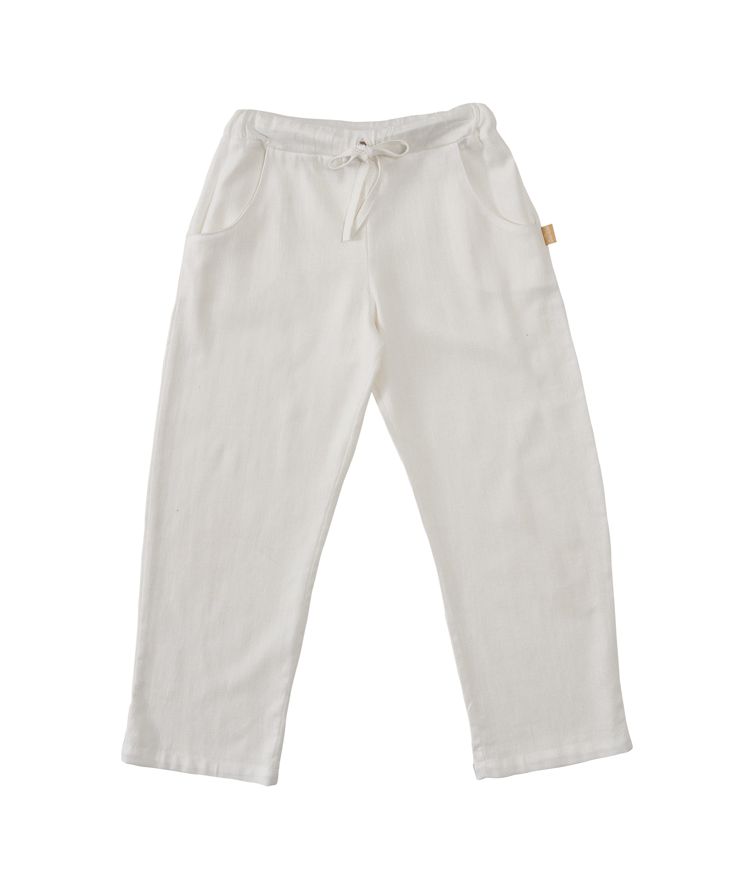 Calça unissex infantil com bolsos laterais, corte reto e cintura elástica. Conforto e estilo para meninos e meninas.

