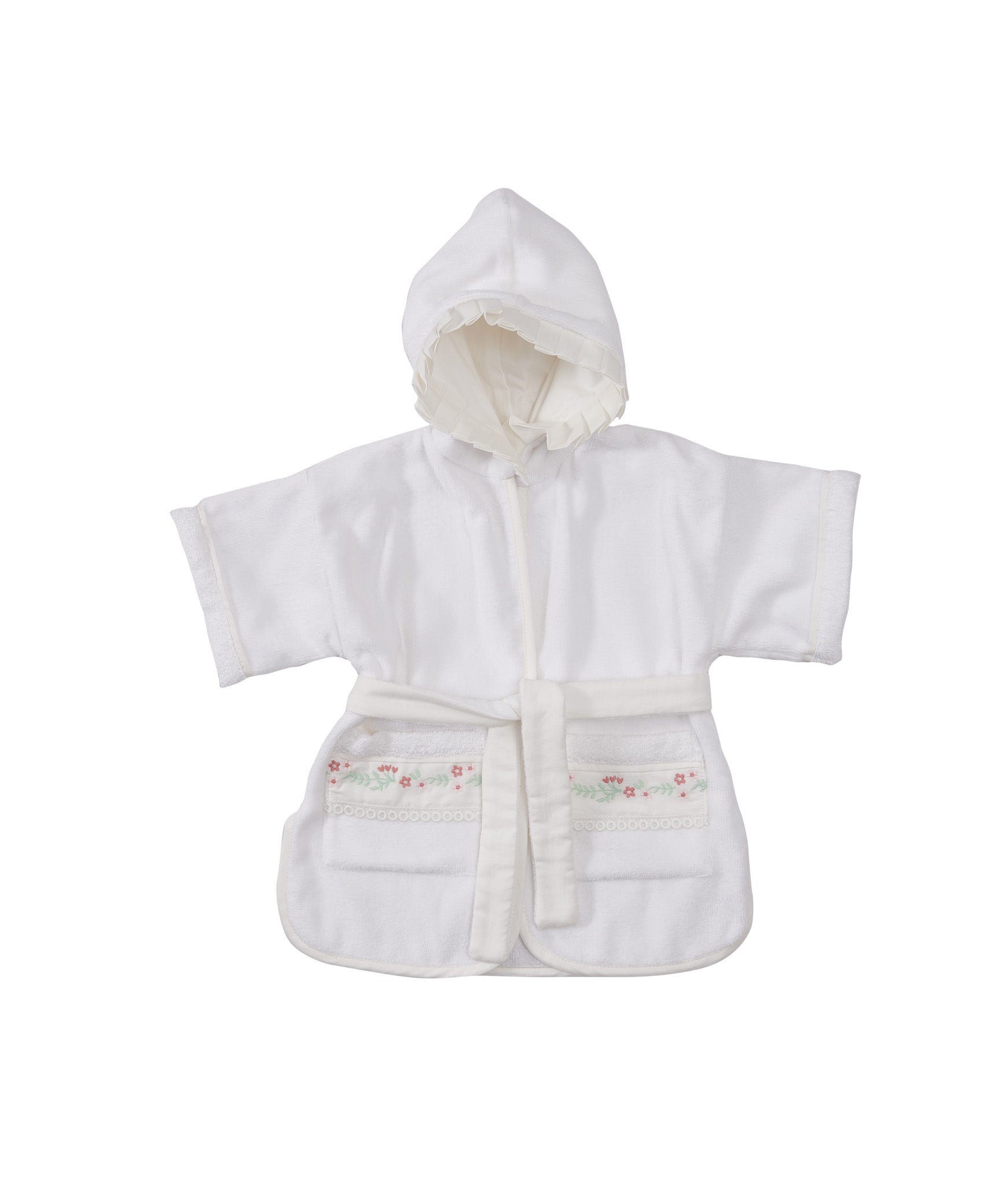 Roupão infantil Catharina em felpa 100% algodão, ideal para pós-banho ou piscina. Disponível nos tamanhos de 1 a 8 anos.