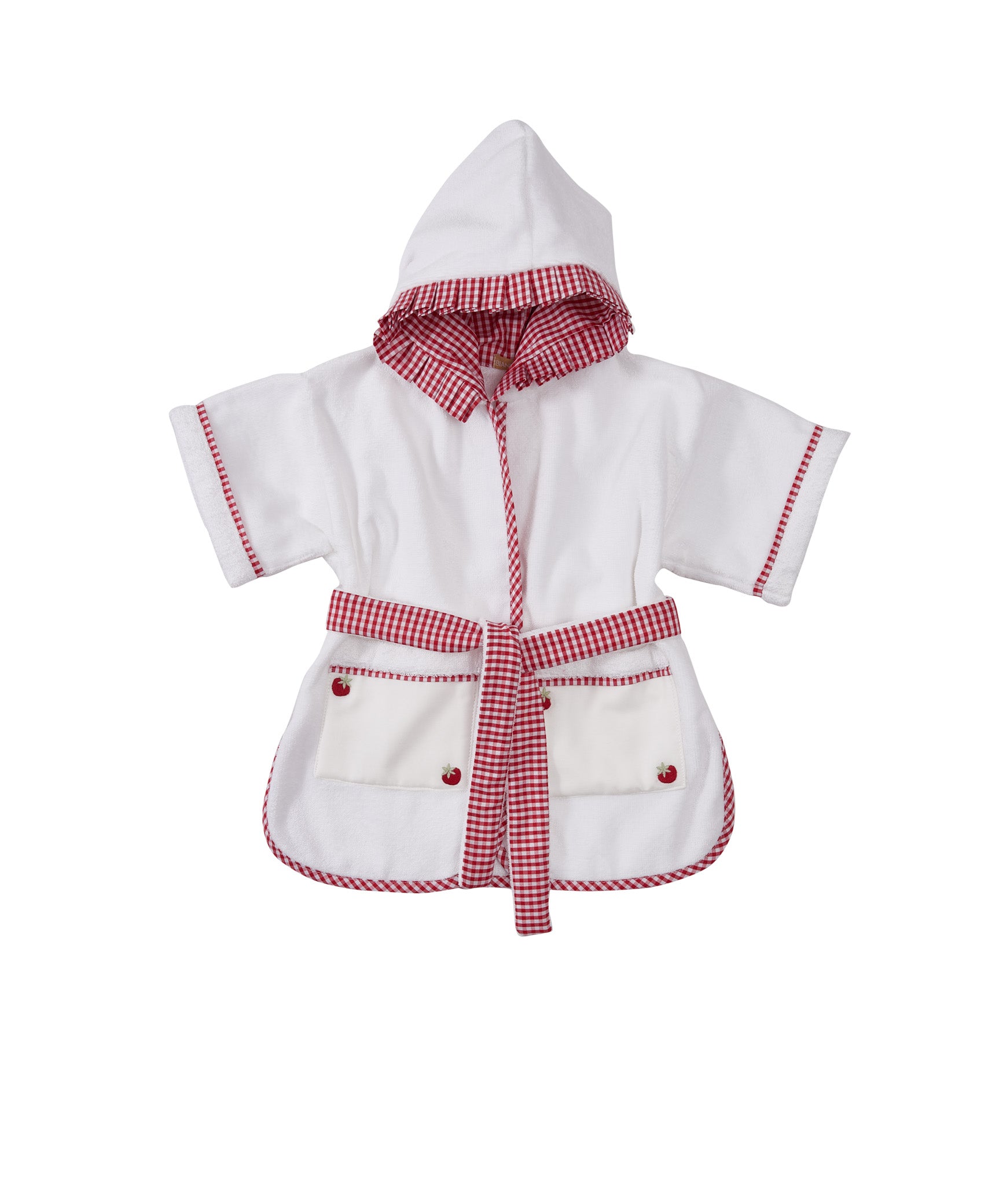 Roupão infantil Michelle em felpa 100% algodão, perfeito para o pós-banho ou piscina. Disponível nos tamanhos de 1 a 8 anos.
