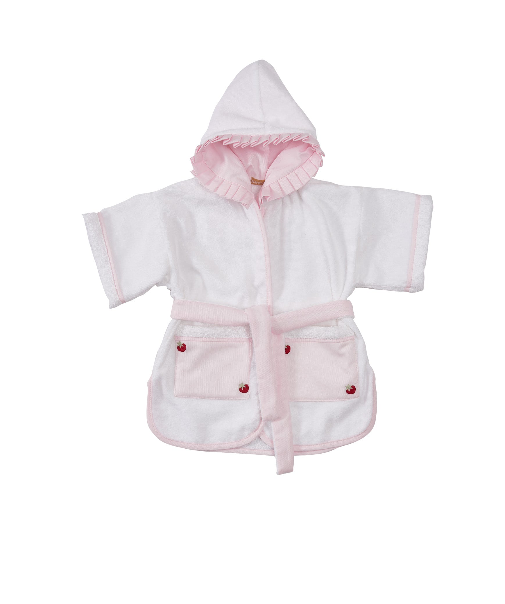 Roupão infantil Michelle em felpa 100% algodão, perfeito para o pós-banho ou piscina. Disponível nos tamanhos de 1 a 8 anos.