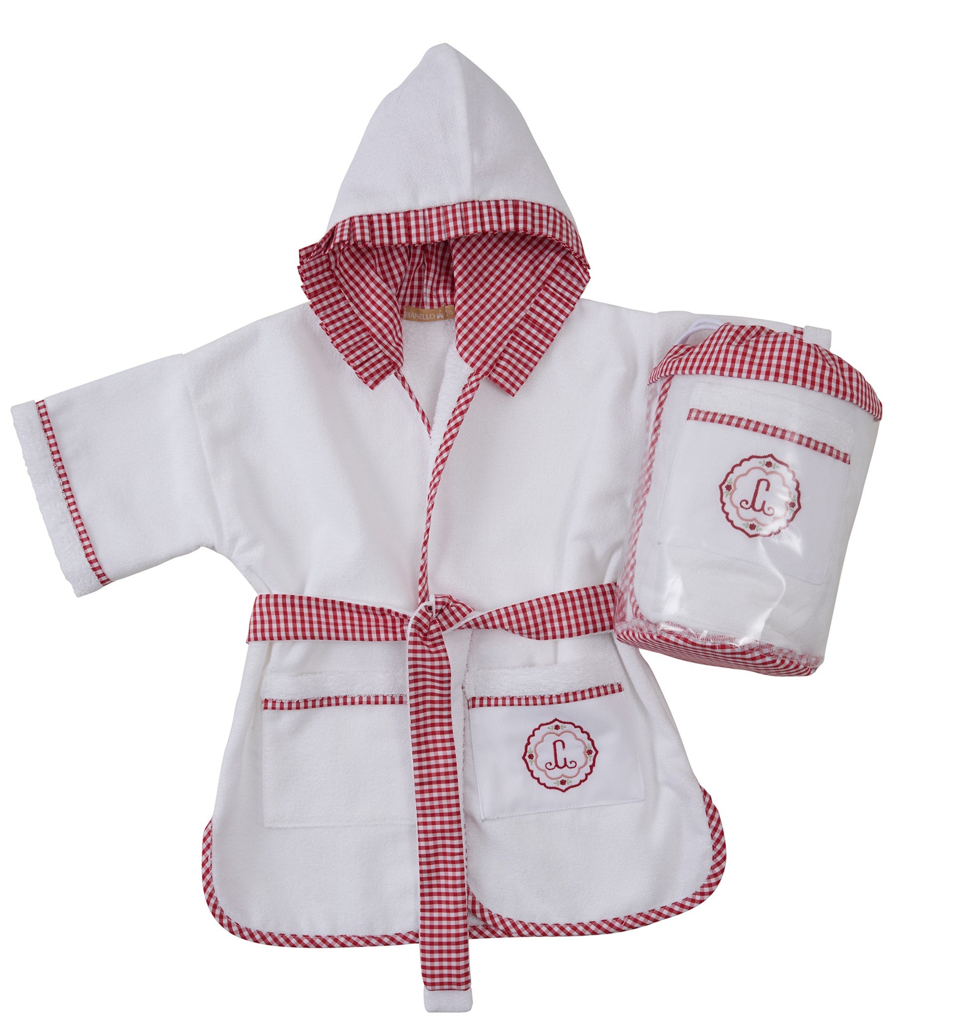 Roupão Infantil Siena em felpa 100% algodão, com opção de bordar o nome. Quentinho, ideal para pós-banho. Tamanhos de 1 a 8 anos.